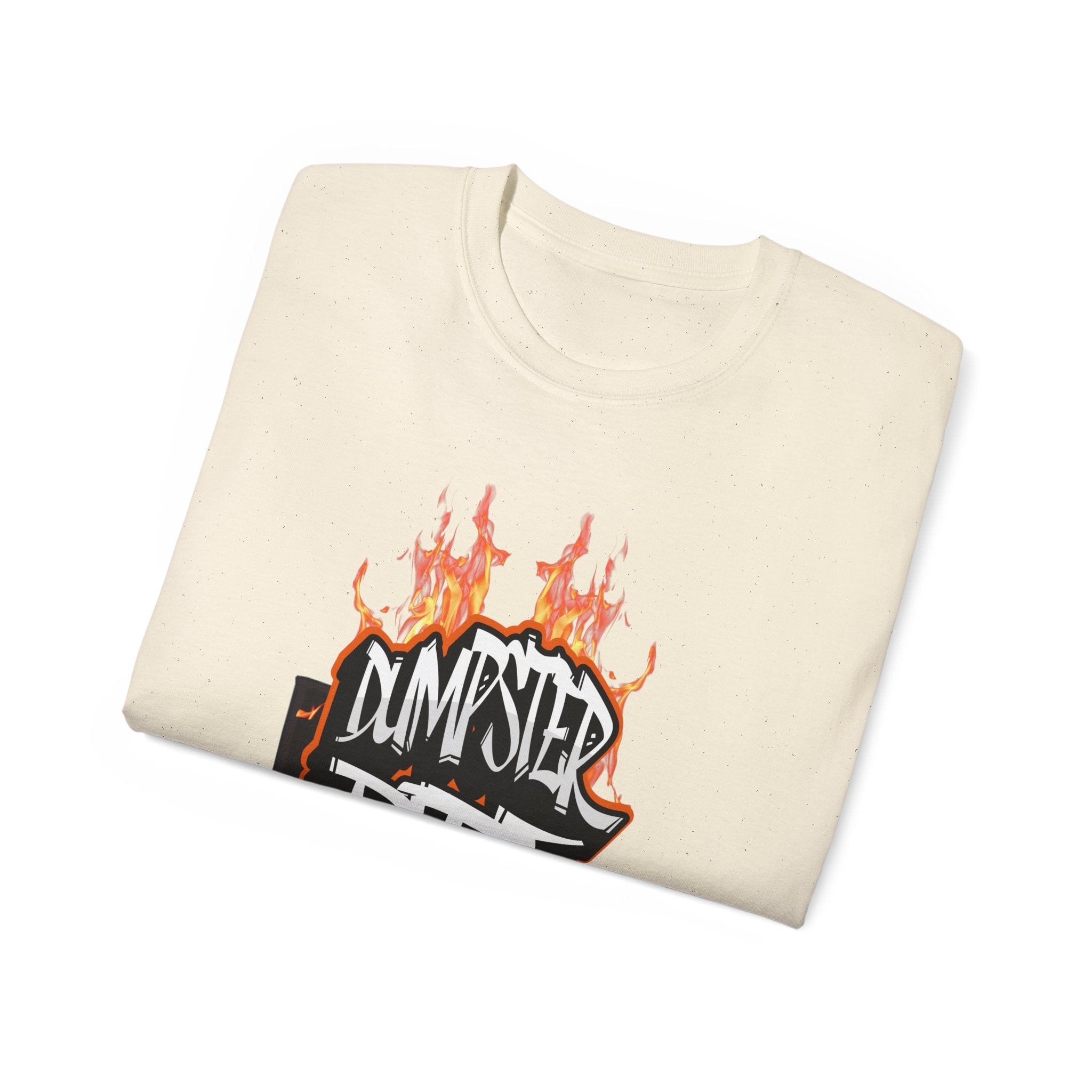 Dumpster Fire - Unisex T-Shirt (Front) - Damned Threads